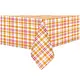 Rectangular Flannel Tablecloth "Red & Orange Checkered" 52x70