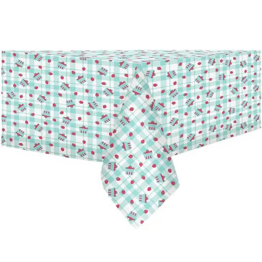 Rectangular Flannel Tablecloth "Strawberries" 52x70