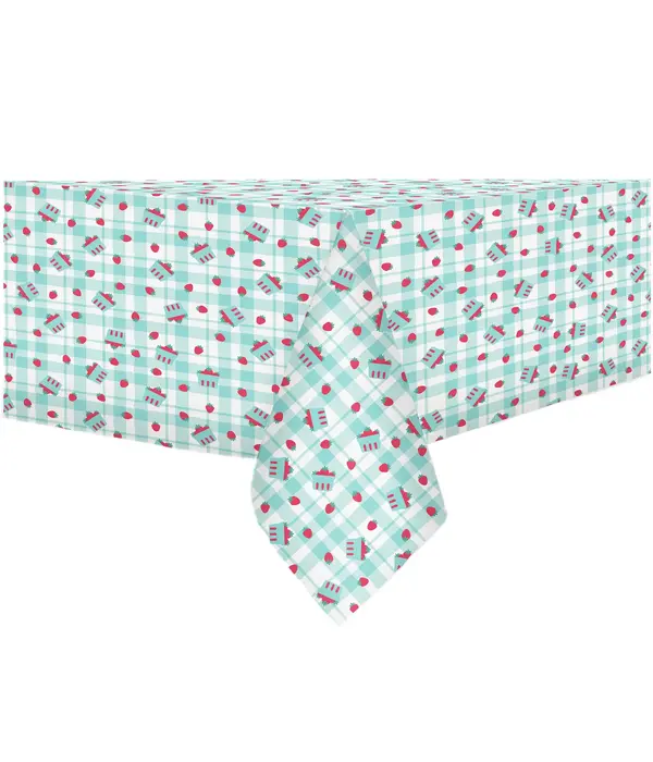 Rectangular Flannel Tablecloth "Strawberries" 52x70