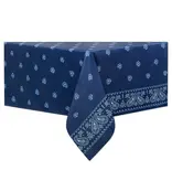 Rectangular Flannel Tablecloth "Blue Bandana" 52x70
