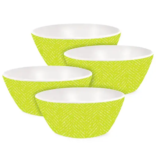 Bol en plastique vert lime, ens/4