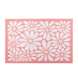 Pink Placemat "White Flowers" 12x18