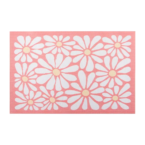 Pink Placemat "White Flowers" 12x18