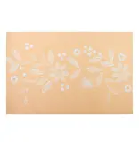 Coral Placemat with Flowers 12x18