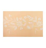 Napperon corail avec fleurs 12x18
