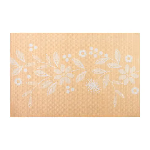 Napperon corail avec fleurs 12x18
