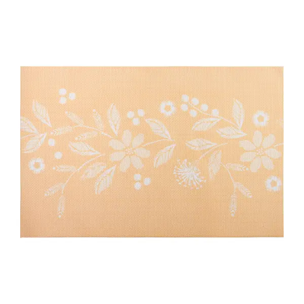 Napperon corail avec fleurs 12x18