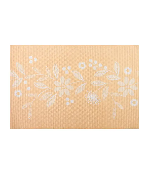 Napperon corail avec fleurs 12x18