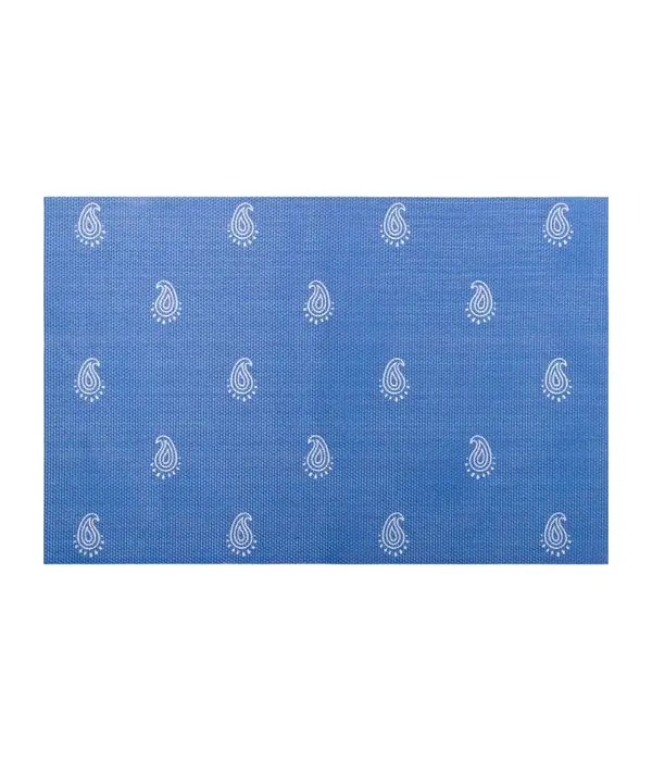 Napperon bleu "Bandana" 12x18