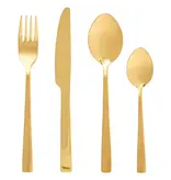 16-Piece Gold Stainless Steel Flatware Set