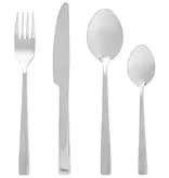 16-Piece Silver Stainless Steel Flatware Set