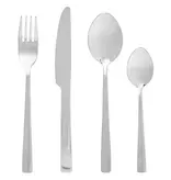 16-Piece Silver Stainless Steel Flatware Set
