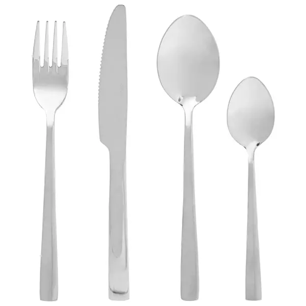 16-Piece Silver Stainless Steel Flatware Set
