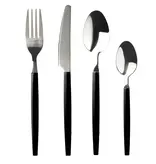 "Siena” Flatware Set Black, 16 pieces
