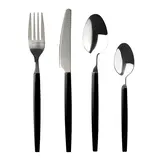 "Siena” Flatware Set Black, 16 pieces