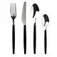 "Siena” Flatware Set Black, 16 pieces