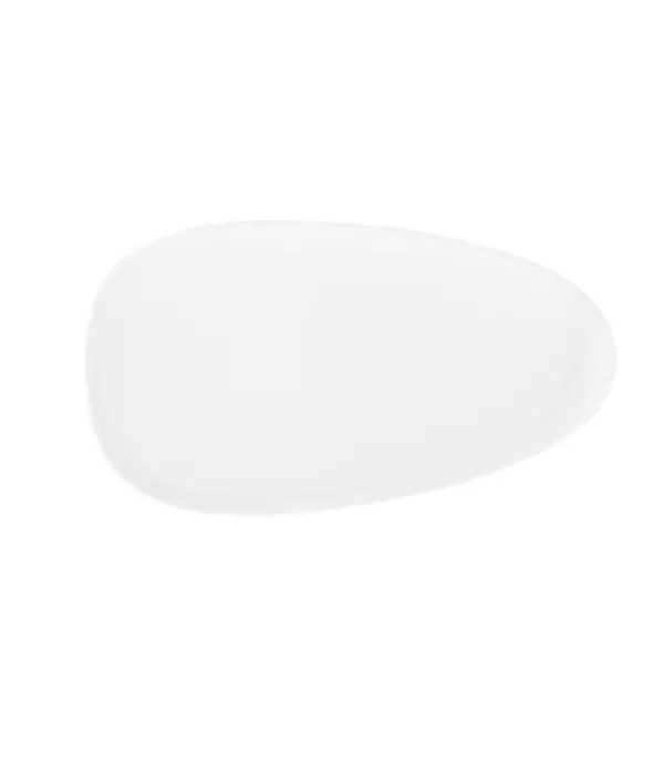 Assiette en porcelaine ovale Blanche 26.3cm