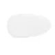 Assiette en porcelaine ovale Blanche 26.3cm