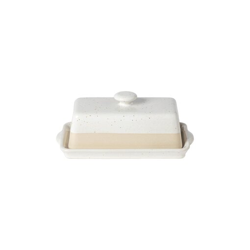 Casafina Casafina "Fattoria" White 2-tone Butter Dish