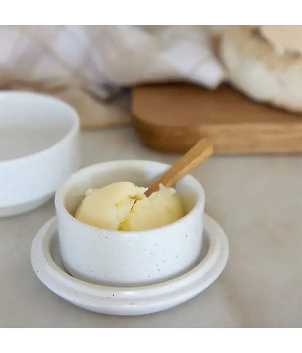 Casafina Casafina "Fattoria" White 2-tone Butter Keeper