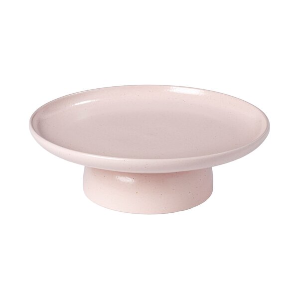 Assiette à pied en grès "Pacifica", Rose de Casafina