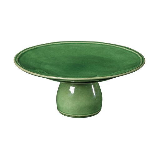 Casafina Assiette à pied en grès "Fontana", Vert de Casafina