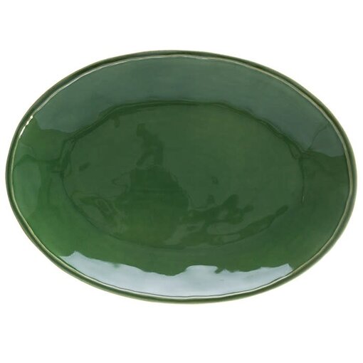 Casafina Assiette Ovale en Grès "Fontana" 40 cm, Vert de Casafina