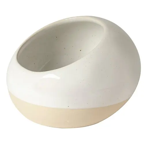 Casafina Casafina "Fattoria" White 2-tone Salt Cellar, 6"