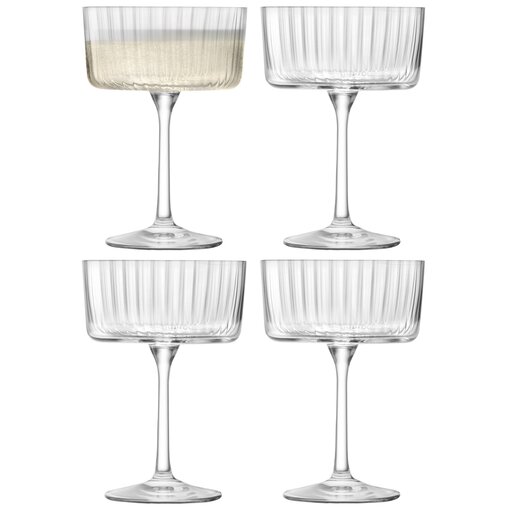 Verres à champagne "Gio" Ripple 230 ml, ens/4 de LSA