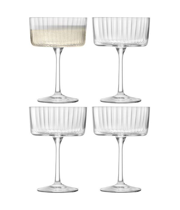 Verres à champagne "Gio" Ripple 230 ml, ens/4 de LSA