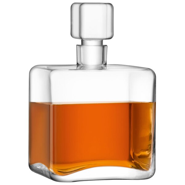 LSA Clear Cask Whisky Square Decanter, 1L