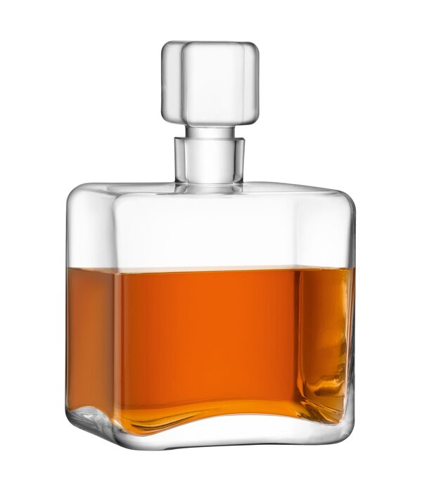 LSA Clear Cask Whisky Square Decanter, 1L