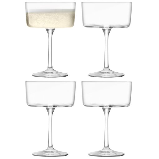 Verres à Champagne "Gio" 230ml,  ens/4  de LSA