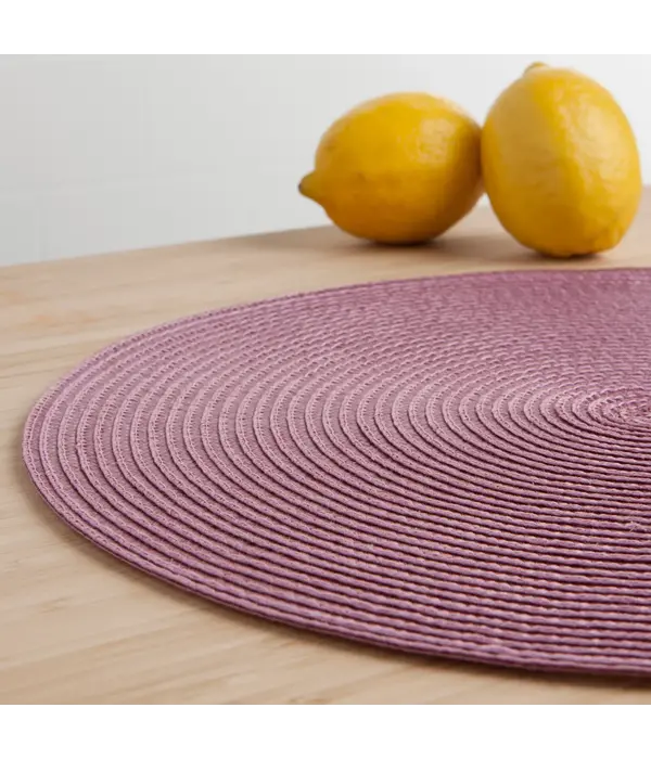 Now Designs Napperon rond "Disko" Mauve 15"