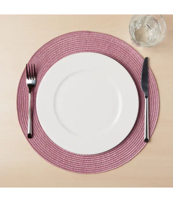 Now Designs Round "Disko" Purple Placemat, 15"