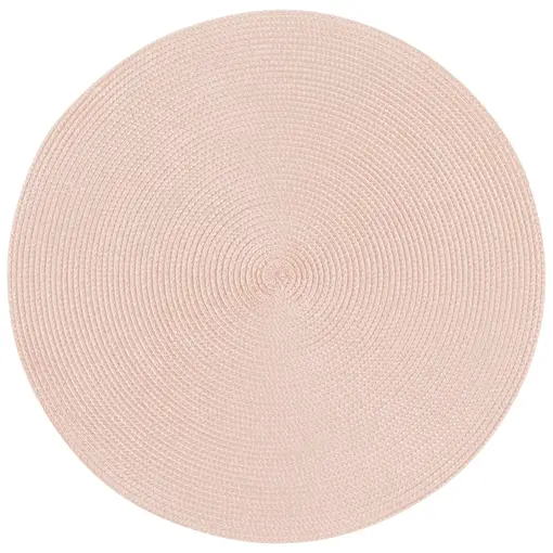 Now Designs Round "Disko" Shell Pink Placemat, 15"