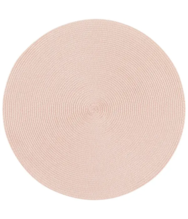 Now Designs Napperon rond "Disko" Rose Pâle 15"