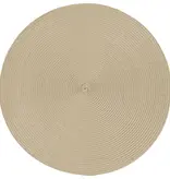 Now Designs Round "Disko" Taupe Placemat, 15"
