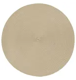 Now Designs Napperon rond "Disko" Taupe 15"