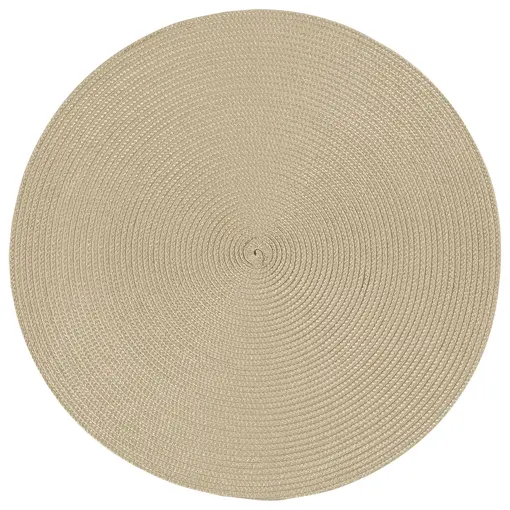 Now Designs Napperon rond "Disko" Taupe 15"