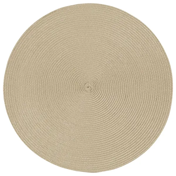 Round "Disko" Taupe Placemat, 15"