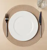 Now Designs Round "Disko" Taupe Placemat, 15"