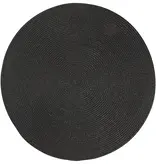 Now Designs Round "Disko" Black Placemat, 15"