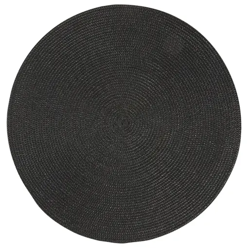 Now Designs Napperon rond "Disko" Noir 15"