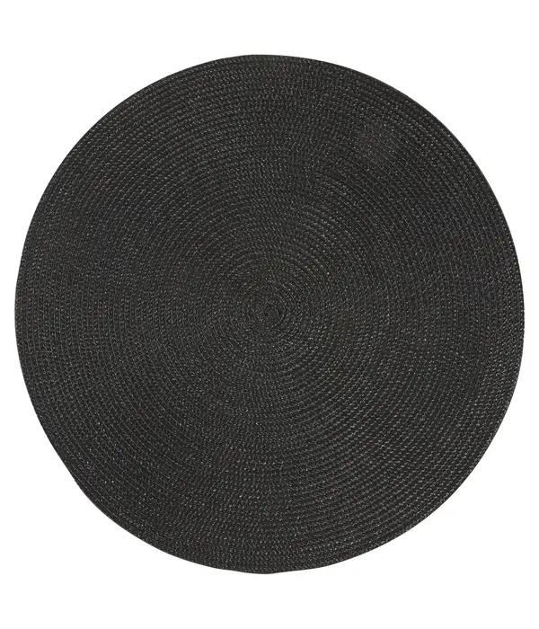 Now Designs Napperon rond "Disko" Noir 15"