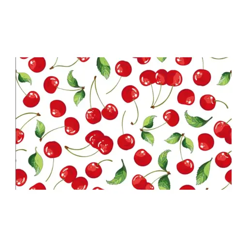 Napperon imprimé "Cerises" 13x19