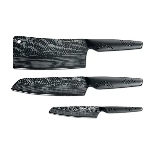 THE CUSTOM CHEF Cuisine::pro® iD3® BLACK SAMURAI™ Ensemble de 3 couteaux - THE CUSTOM CHEF™
