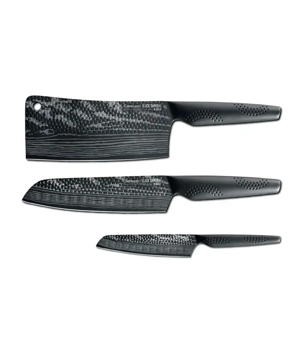 THE CUSTOM CHEF Cuisine::pro® iD3® BLACK SAMURAI™ Ensemble de 3 couteaux - THE CUSTOM CHEF™