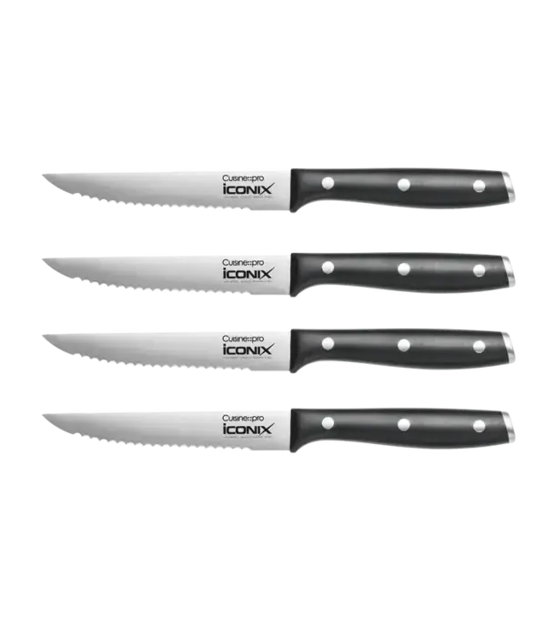THE CUSTOM CHEF Cuisine::pro® iconiX® 4-Piece Steak Knife Set 5" - THE CUSTOM CHEF™