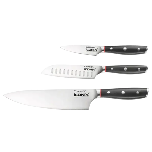 Cuisine::pro® iD3® BLACK SAMURAI™ 3-Piece Knife Set - THE CUSTOM CHEF™